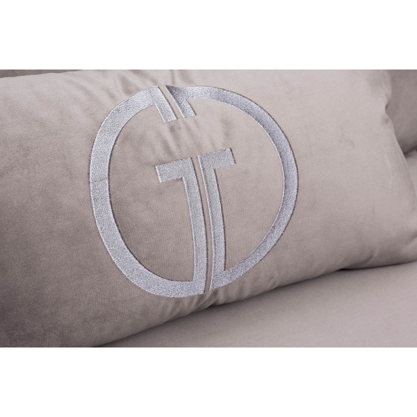 Диван Palazzo 240М трехм. раскладной серо-коричневый Ром43+Ром43 240*105*95см