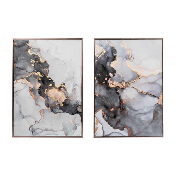 89VOR-MARBLE5 Постер "Мрамор.диптих-1" 70*100см,багет кэнвес