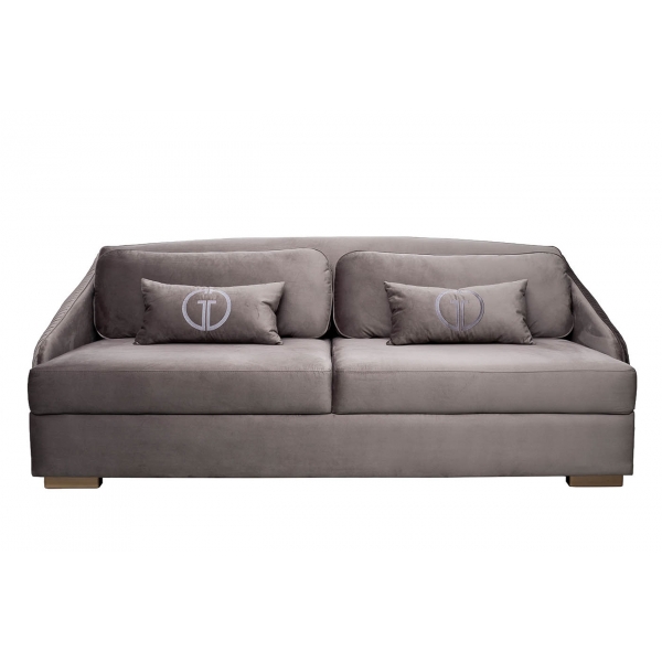 Диван Palazzo 240М трехм. раскладной серо-коричневый Ром43+Ром43 240*105*95см