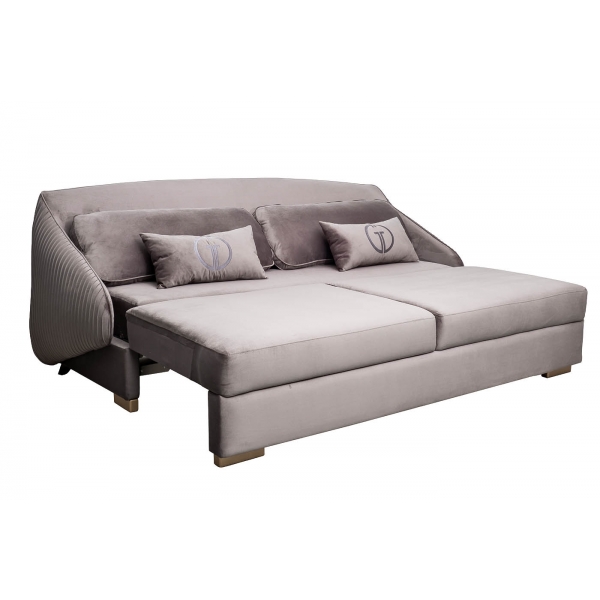 Диван Palazzo 240М трехм. раскладной серо-коричневый Ром43+Ром43 240*105*95см