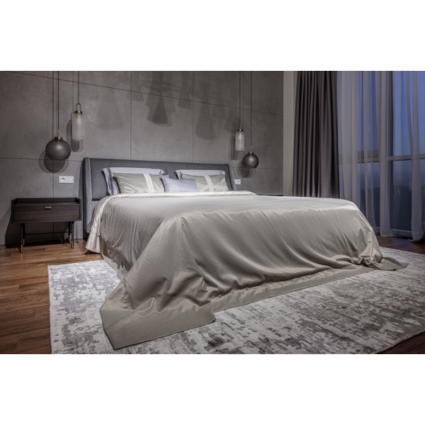 Кровать Michelle 160cм 4 кат, ткань+кожа