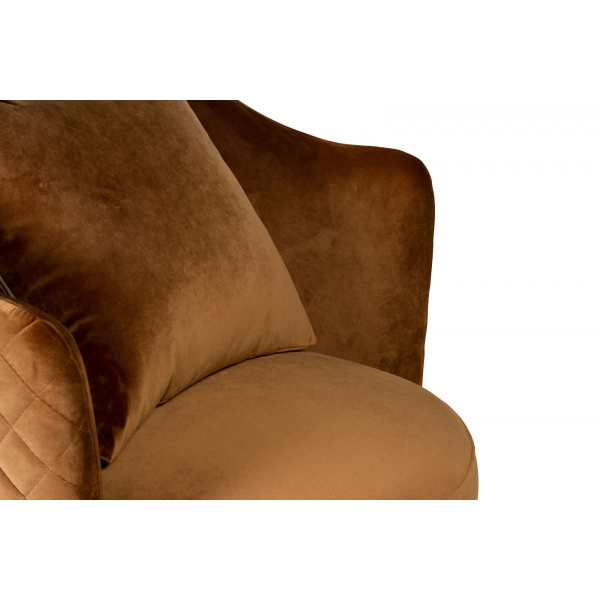 Кресло Verona Basic вращающееся, велюр золотой Pad14 70*77*80см