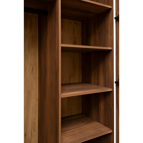 GD-10005-2 Шкаф Alto двухдверный c полками, цвет дуб Барокко, дверцы стекло 100*57*228.5см