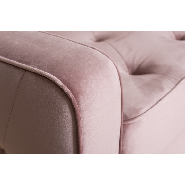 Диван Loren трехм.раскл с кантом,велюр пыльная роза Н-Йорк40