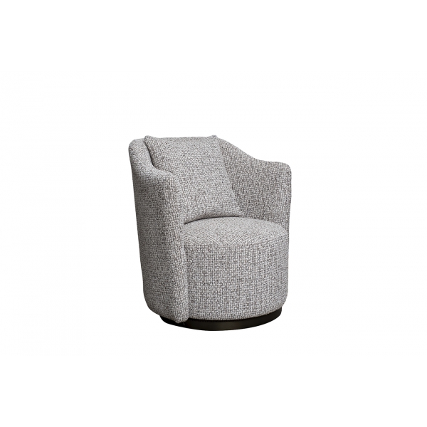 Кресло Verona вращающееся, шенилл серый Seppia-SER/бронза 70*77*80см