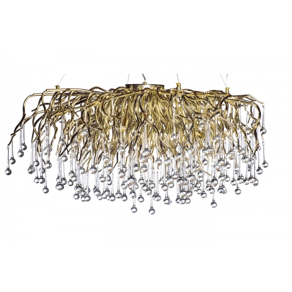 86-80150 Люстра круглая d.120*h.38см, металл цвет золото