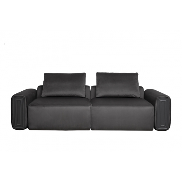 Диван трехместный Turin с мех т.серый велюр Colt1003 255*120**68см