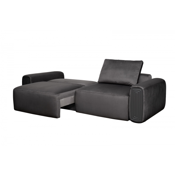 Диван трехместный Turin с мех т.серый велюр Colt1003 255*120**68см