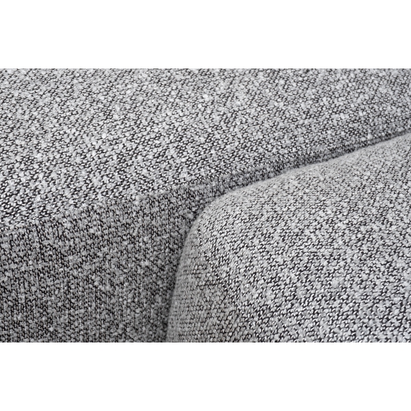 Диван трехместный Turin с канапе и мех черно/серый Santo1606 255*163,5**68см
