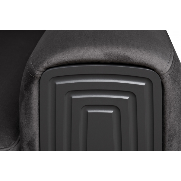 Диван трехместный Turin с мех т.серый велюр Colt1003 255*120**68см