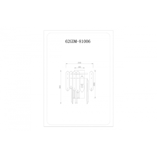 62GDM-81006CH  Бра VIittoria S хром 20*34см