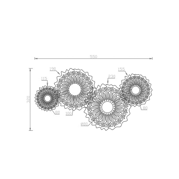 62GDM-620 Бра Flores 56*30см