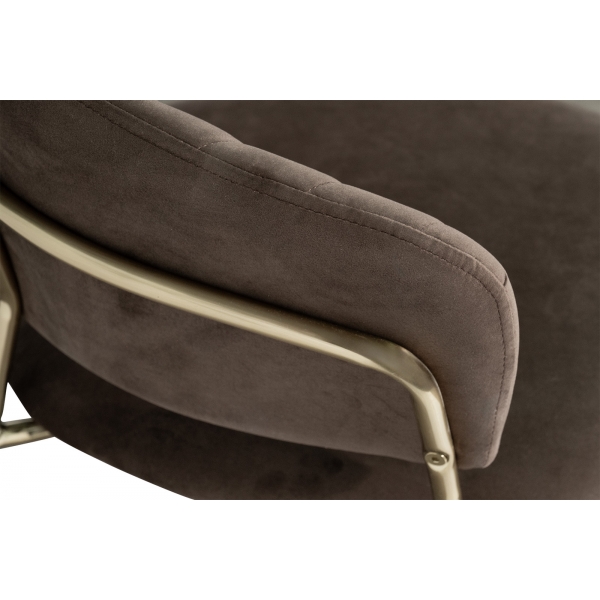 30C-12962 Стул обеденный велюр темно-коричневый 59*56*81см