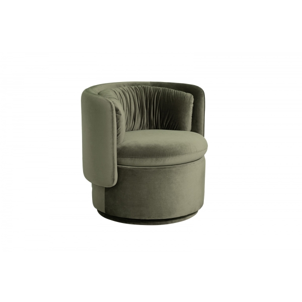 ZW-06100 Кресло поворотное велюр зеленый 76*72*71см