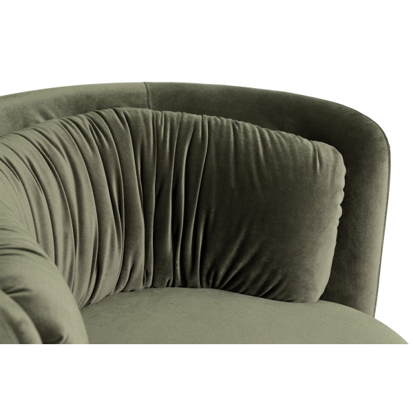 ZW-06100 Кресло поворотное велюр зеленый 76*72*71см