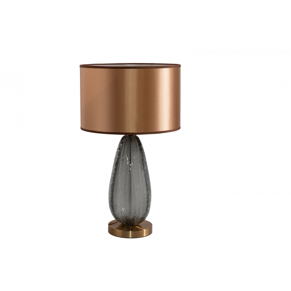 K2TL-07233 Лампа настольная сер-зел.стекло/плафон кор. 35*h.60см