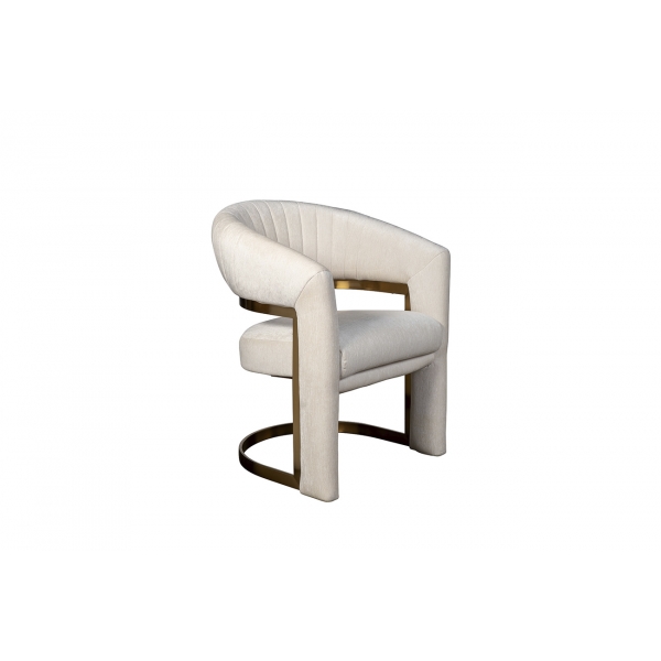 GY-08386 Стул велюр кремовый/матовое золото 67*66*85см