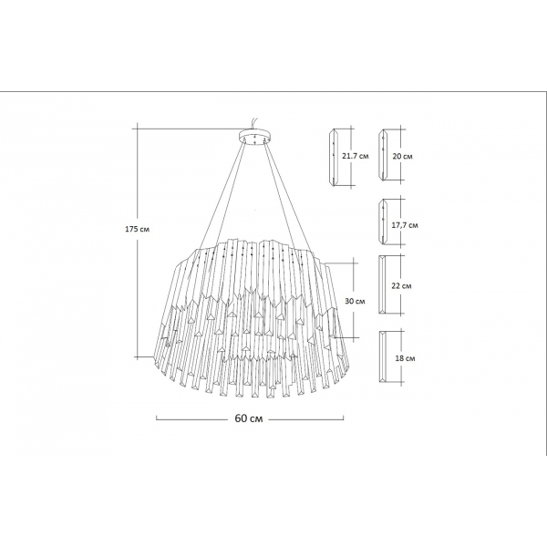 62GDW-8901-600CH Люстра Rene хром d60см h35см