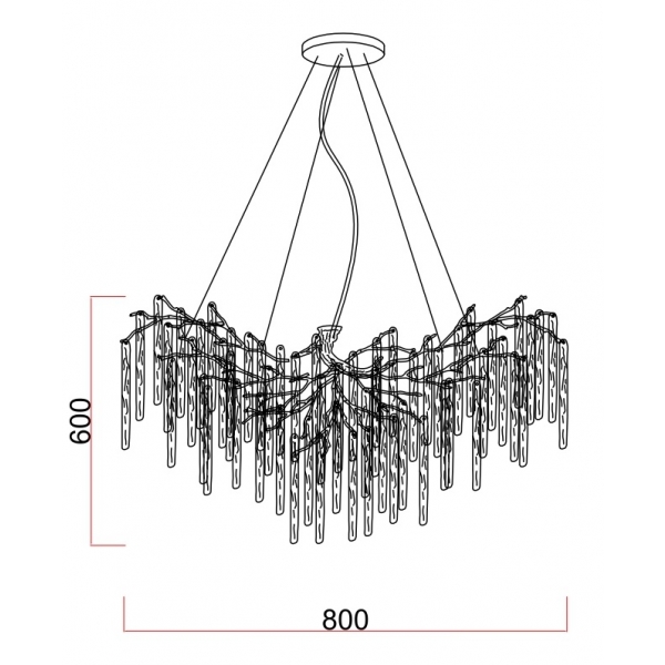 86-6001/800 Люстра Asida d.80 h.60см, металл цвет золото