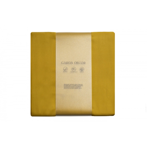 131SH-4222-PROS REZ SOPR GORCH Простыня на резинке Сопрано горчичный 160*200*30