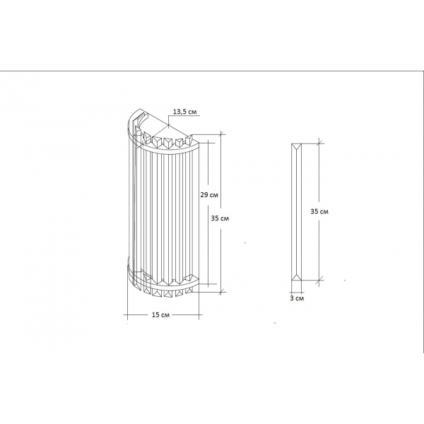 62GDW-D007K5B/350CH Бра LLOYD S хром 15*11*35см