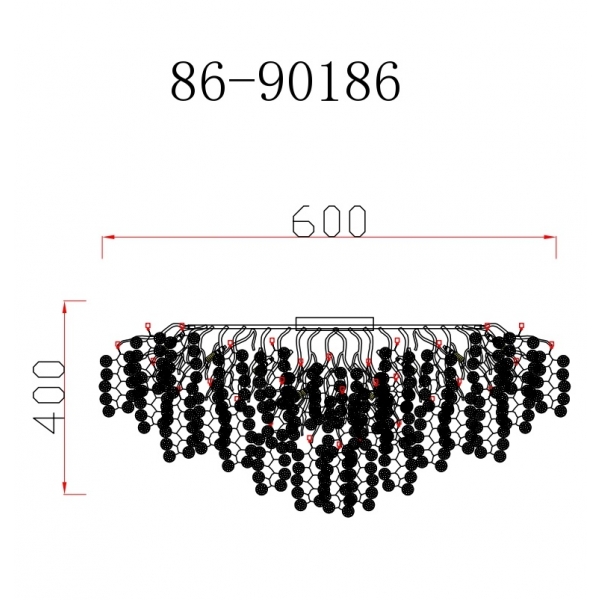 86-90186 Люстра TENERA круглая потолочн. d.60*h.40см, золото