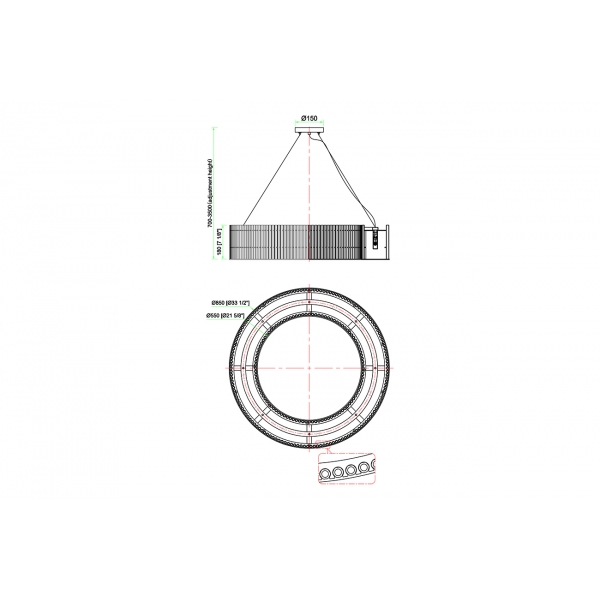 91GH-80568 Люстра подвесная никель/стекло прозрач. d85*h150см