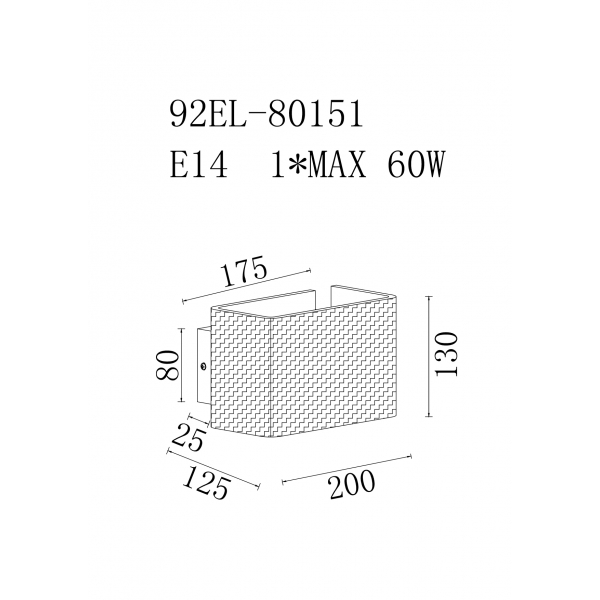 92EL-80151 Бра латунь, стекло прозр. 20*h13см