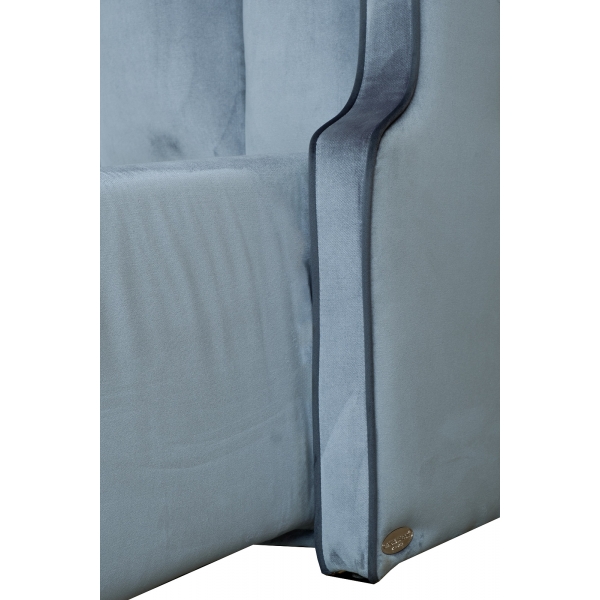 Кровать Odry c подъем.мех.вельвет синий Velv SIN 186*220*120