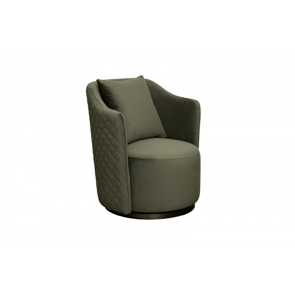 Кресло Verona вращающееся, велюр т.зеленый Colt1011-TZEL/бронза 70*77*80см