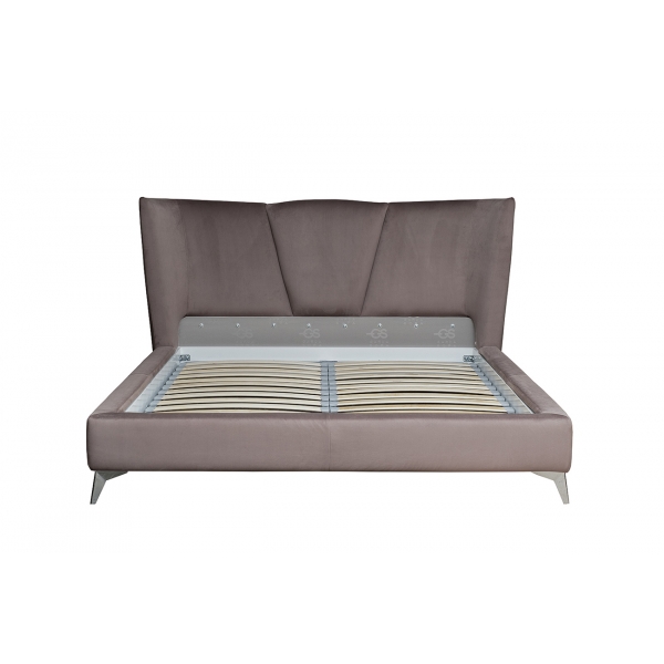 Кровать Siena без мех.велюр коричневый Colt1012-ROSKOR 199*222*116см