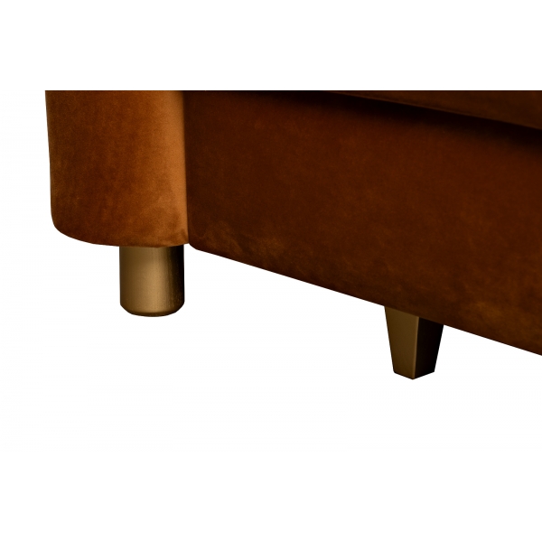 Диван Trevi 230М(К) трехм раскл с кантом оранж Pad31+Lattice ORANG 232*103*88см