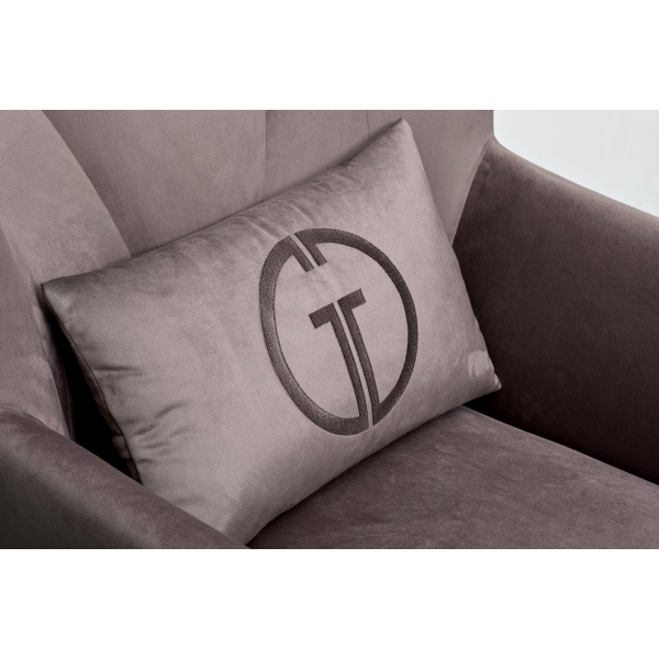 Кресло Siena велюр коричнвый Colt1012-ROSKOR 17 83*82*93см