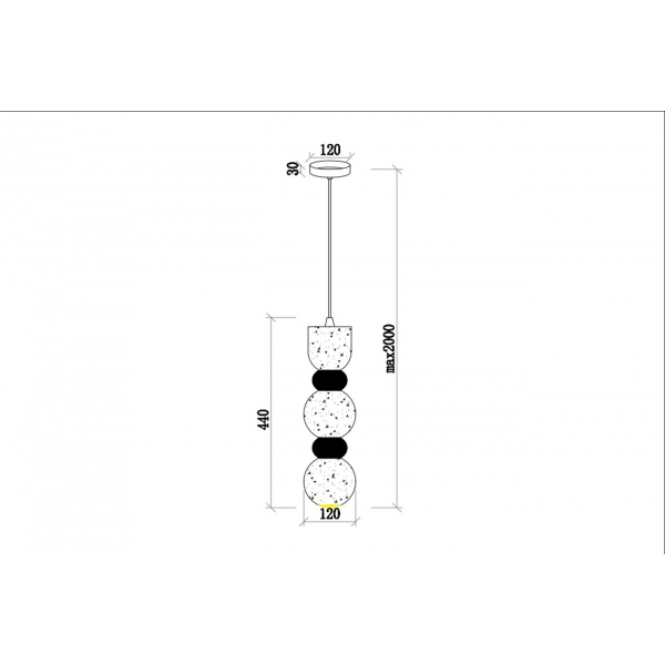 62GDW-92503 Светильник полоточный d12*h42см