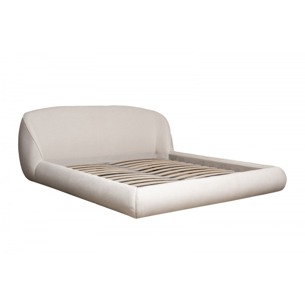 Кровать Palazzo 180 без мех.шенилл экрю Natur Ecru 215*240*90см