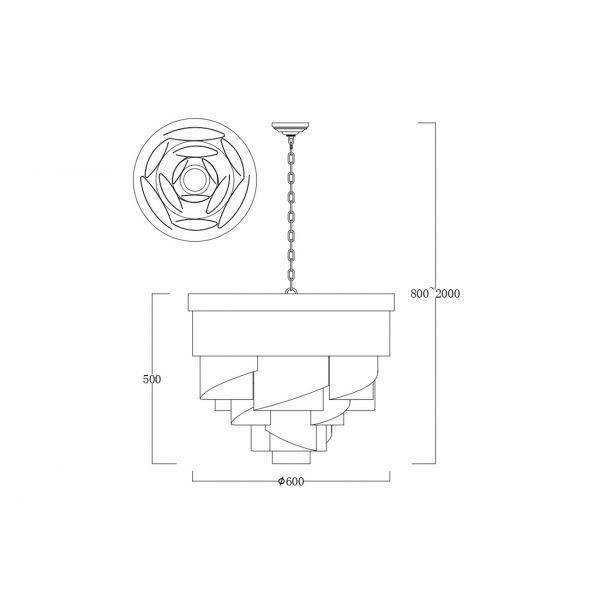 162FL-62606 Люстра "Niagara" d.60см