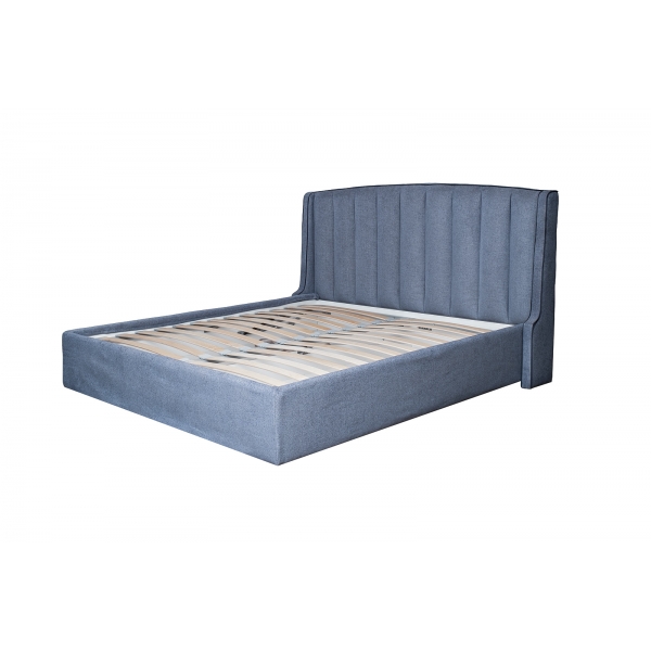 Кровать Odry c подъем.мех. шенилл синий Natur Sin 206*220*120