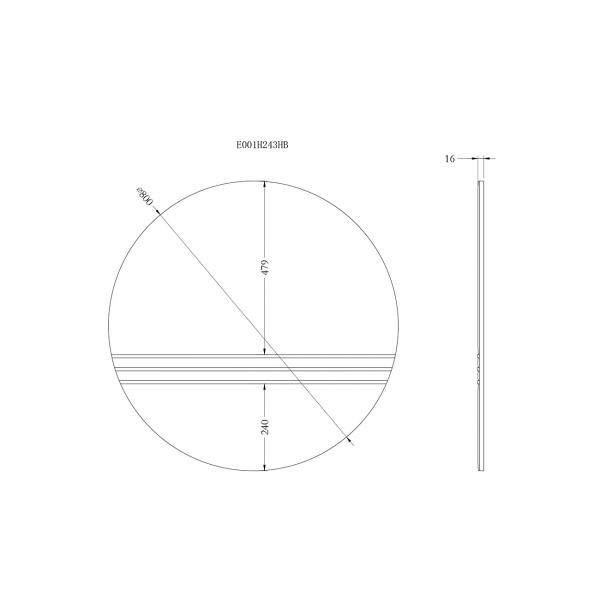 KFG201 Зеркало круглое с вставками d80*4см