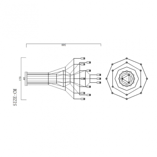 Подвесная люстра Imperium Loft Vibia Wireflow 75118-22