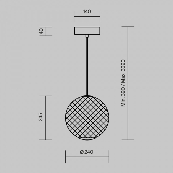 Подвесной светильник Maytoni MOD397PL-L12B3K