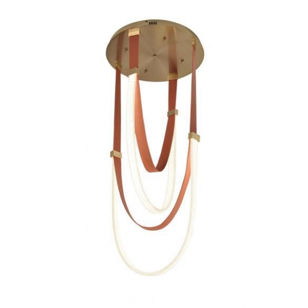 Люстра подвесная Alfa Light F4324-08 D40*H120 bronze+orange
