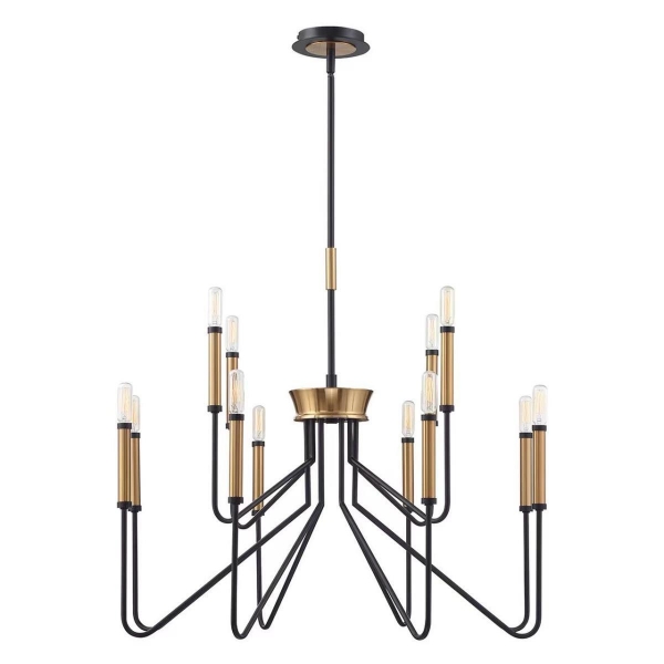 Люстра подвесная Alfa Light F1124-22 D850*H790 BK+GD