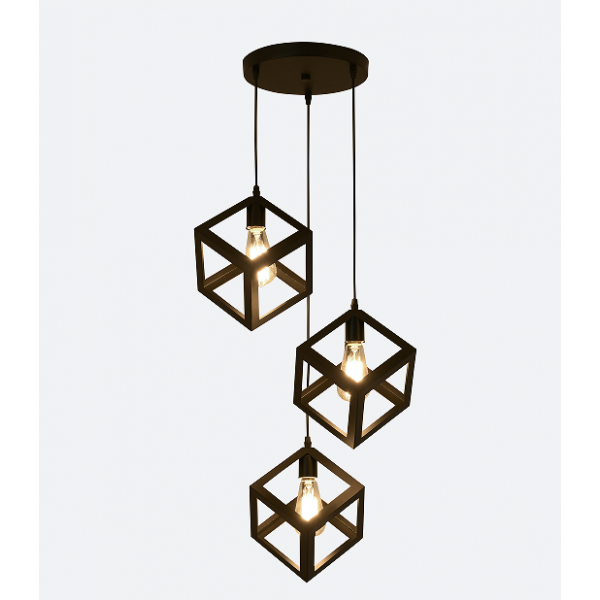 Люстра подвесная Alfa Light F3524-45 Black E27*1