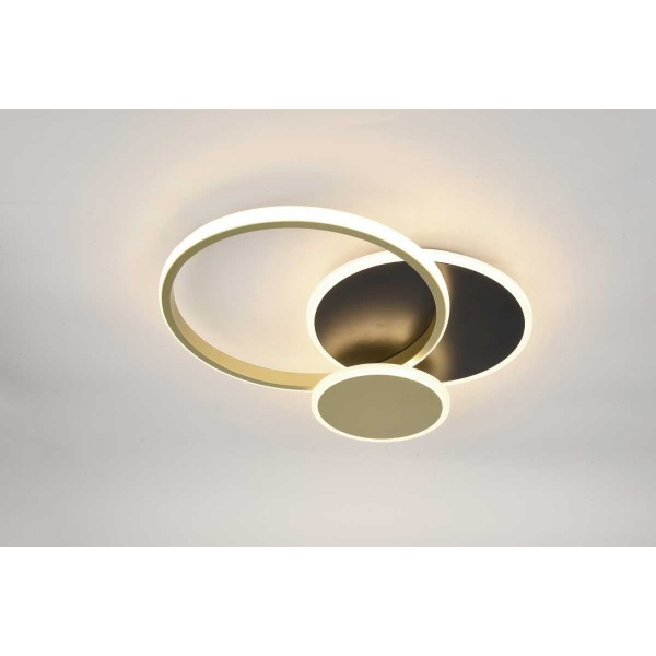 Светильник потолочный светодиодный ЭРА Модерн с ДУ City CLL-1-60-RC BK +GD Б0069756