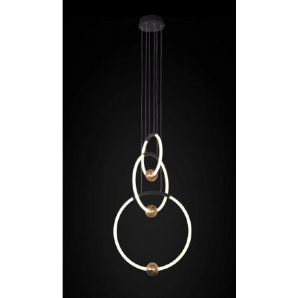 Люстра подвесная Alfa Light F4324-10 D30+D40+D50 black+bronze