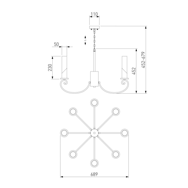 Подвесная люстра Eurosvet Banci 60117/8 никель