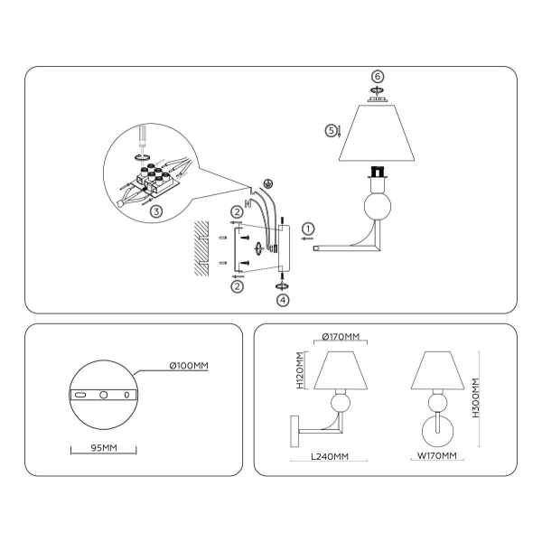 Настенный светильник Ambrella light High light LH75156