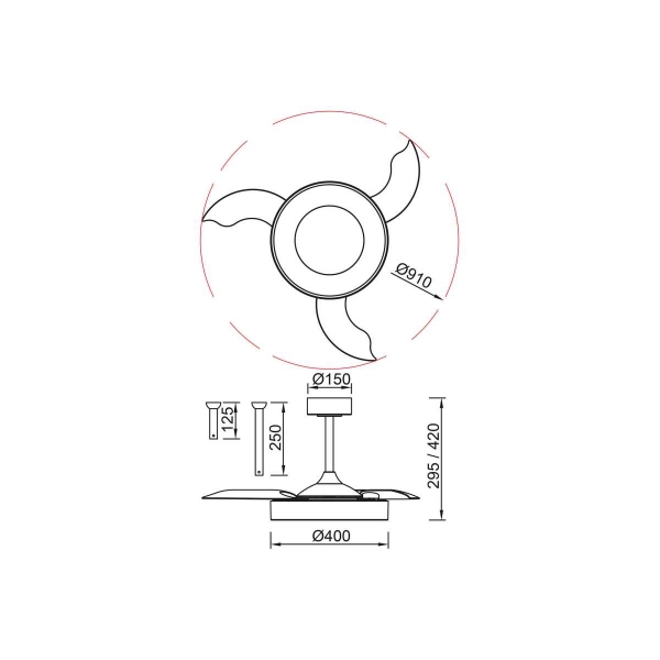 Люстра-вентилятор Mantra NISEKO FAN S 9092
