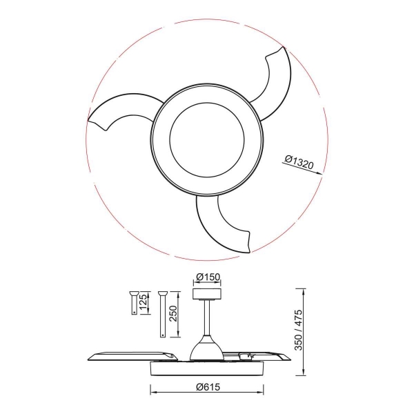 Люстра-вентилятор Mantra NISEKO FAN L 9057