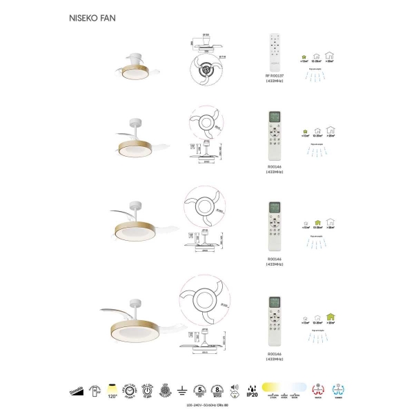 Люстра-вентилятор Mantra NISEKO FAN S 9012